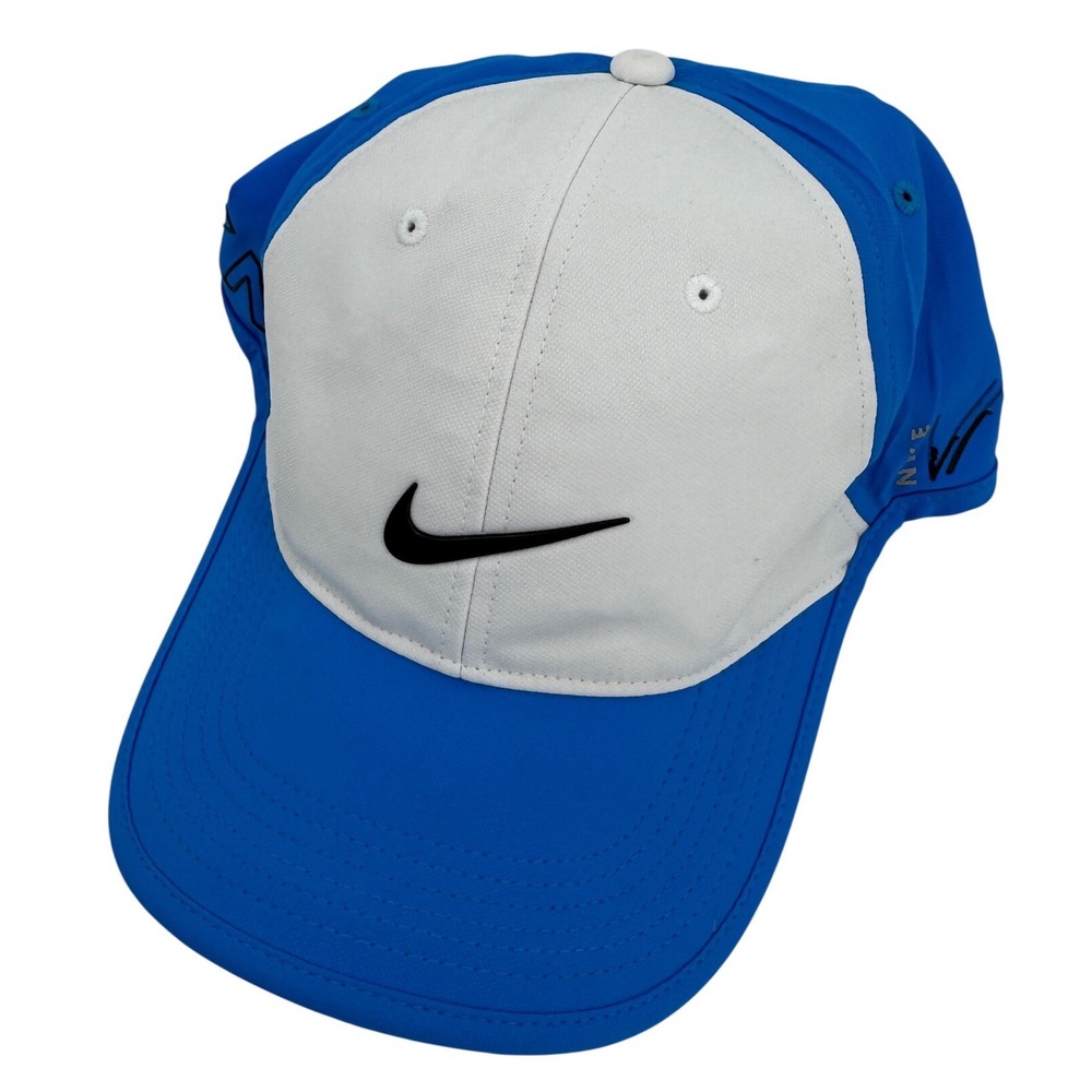 Nike Golf Vapor RZN Hat Blue White Adjustable Performance Swoosh Cap Mens